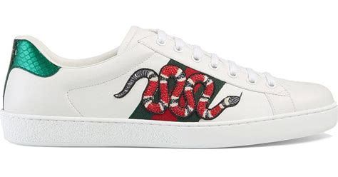 gucci ace embroidered 'snake'|gucci snake sneakers high top.